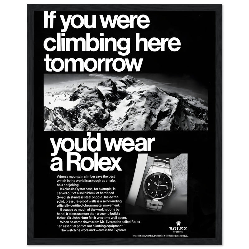 Rolex Explorer Everest Vintage Poster Ad