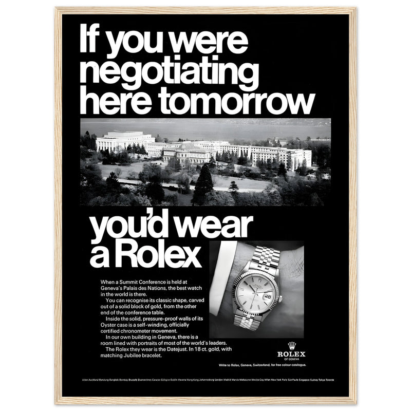 Rolex Datejust Geneva Vintage Poster Ad