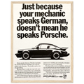 Porsche - German Speaking Vintage Poster