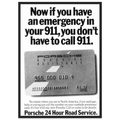 Porche 24 Road Assistance Vintage Poster Ad
