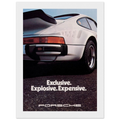 Porsche - Exclusive, Explosive, Expensive Vintage Poster