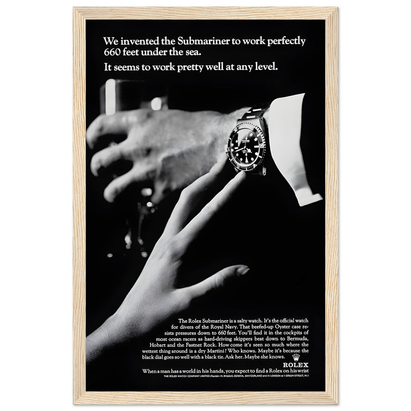 Rolex Submariner Any Level Vintage Poster Ad