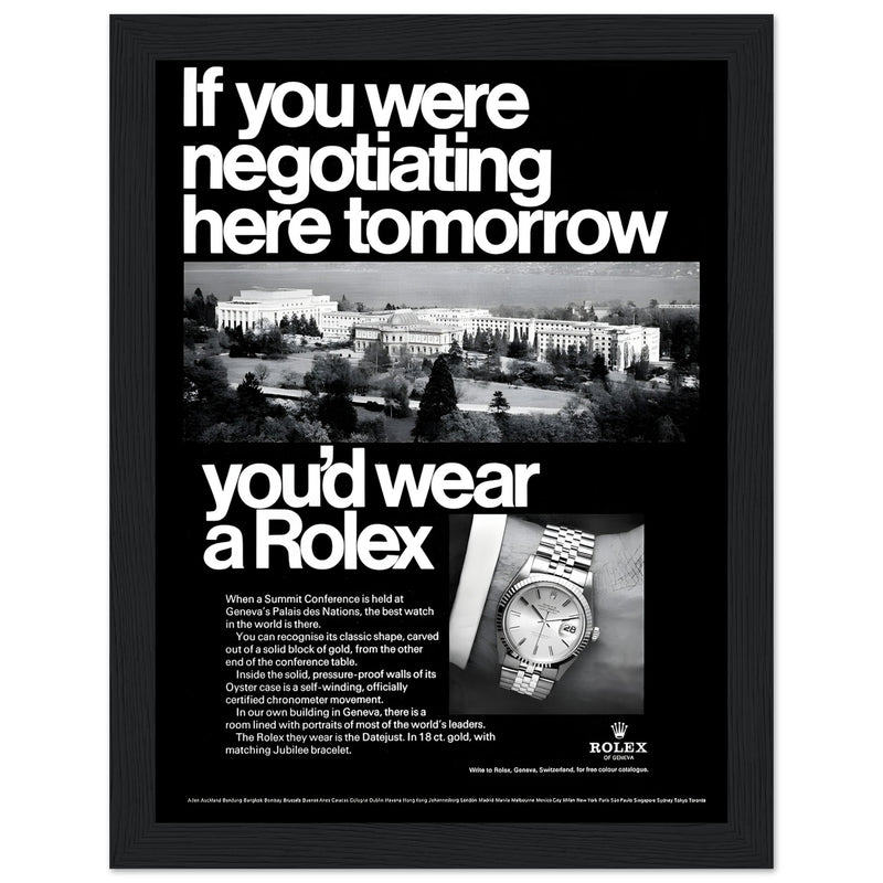 Rolex Datejust Geneva Vintage Poster Ad