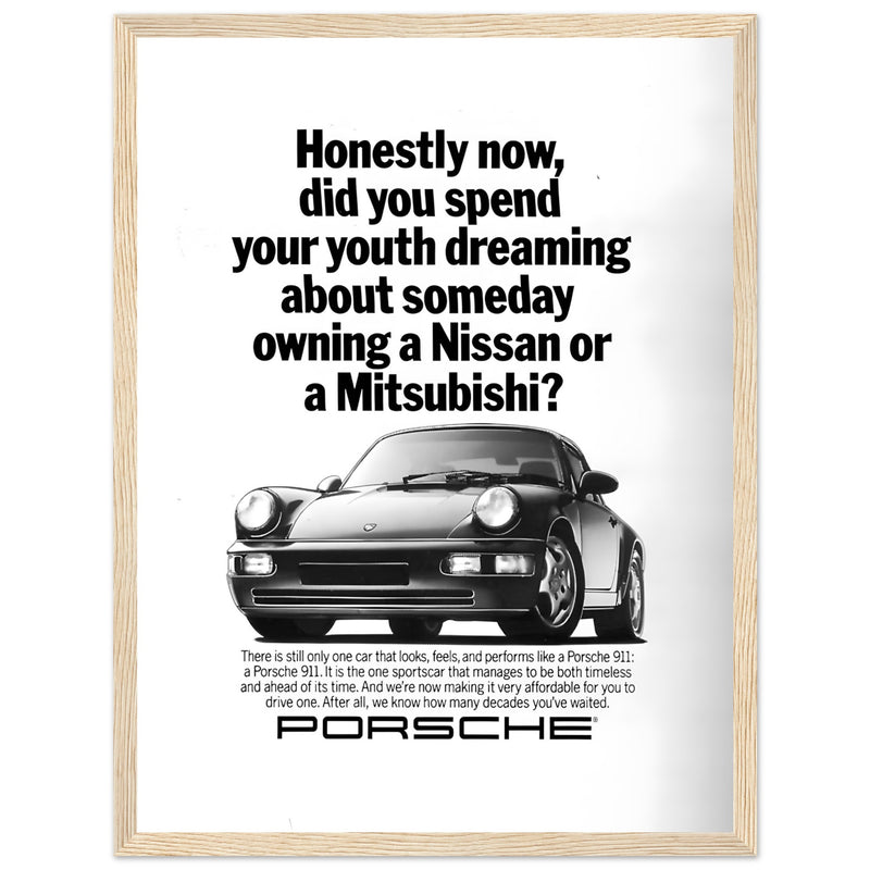 Porsche 911 Vintage Ad Poster