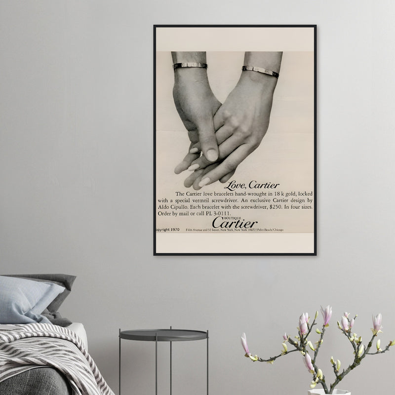 Cartier Love Bangles Vintage Poster