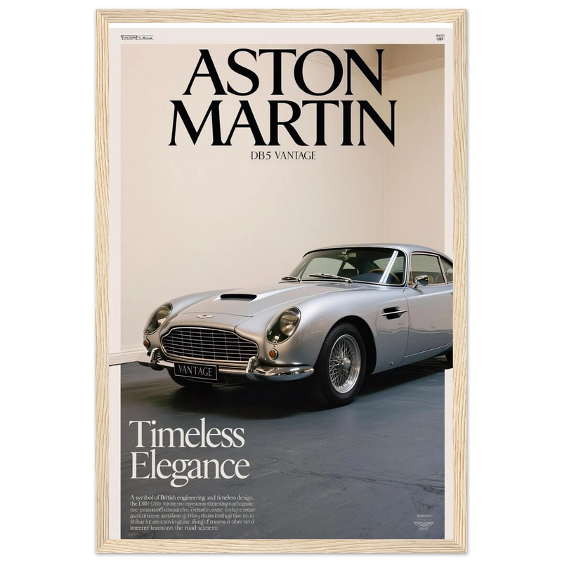 Aston Martin Vintage Poster Ad - DB5 Vantage