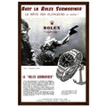Avec La Rolex Submariner Vintage Poster Ad