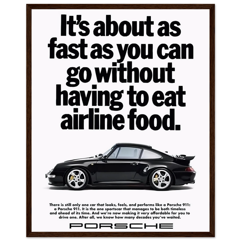 Porsche 911 Vintage Poster - Airline Food