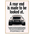 Porsche 911 Vintage Poster - Rear End