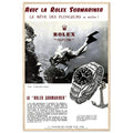 Avec La Rolex Submariner Vintage Poster Ad
