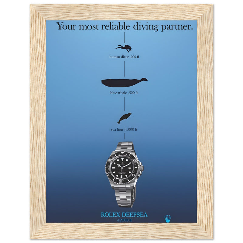Rolex Deepsea Vintage Poster Ad