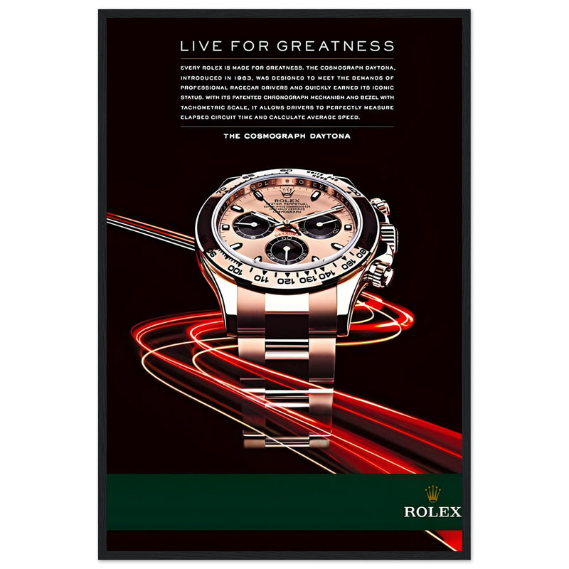 Rolex Live For Greatness Vintage Poster Ad