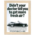 Porsche 911 Fresh Air Vintage Poster Ad