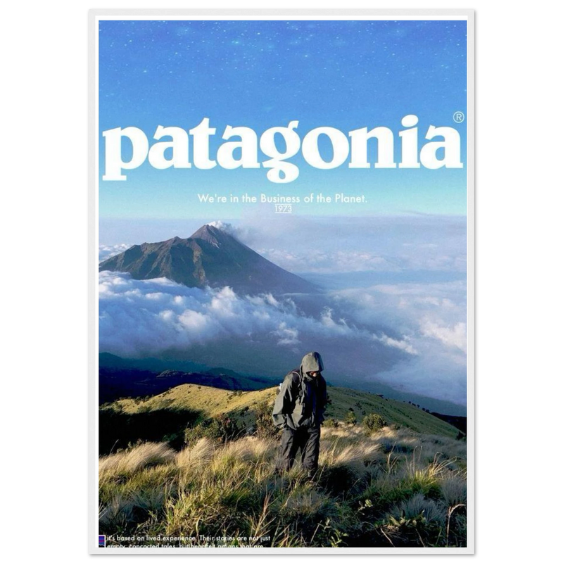 Patagonia We're in the Business of the Planet Vintage Poster Ad