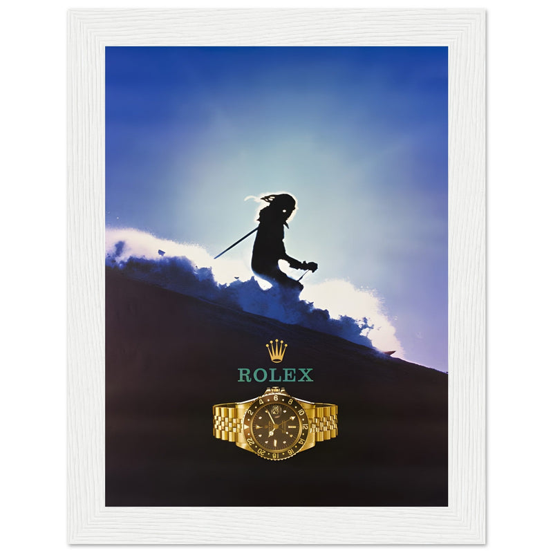 Rolex Skiing Vintage Poster Ad