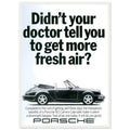 Porsche 911 Fresh Air Vintage Poster Ad