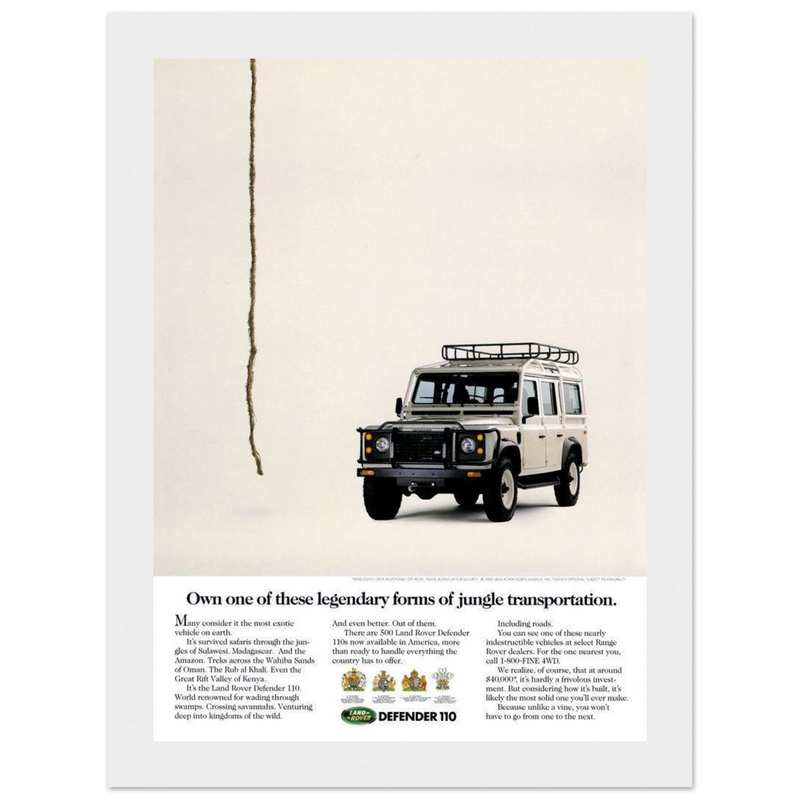 Land Rover Defender Vintage Poster