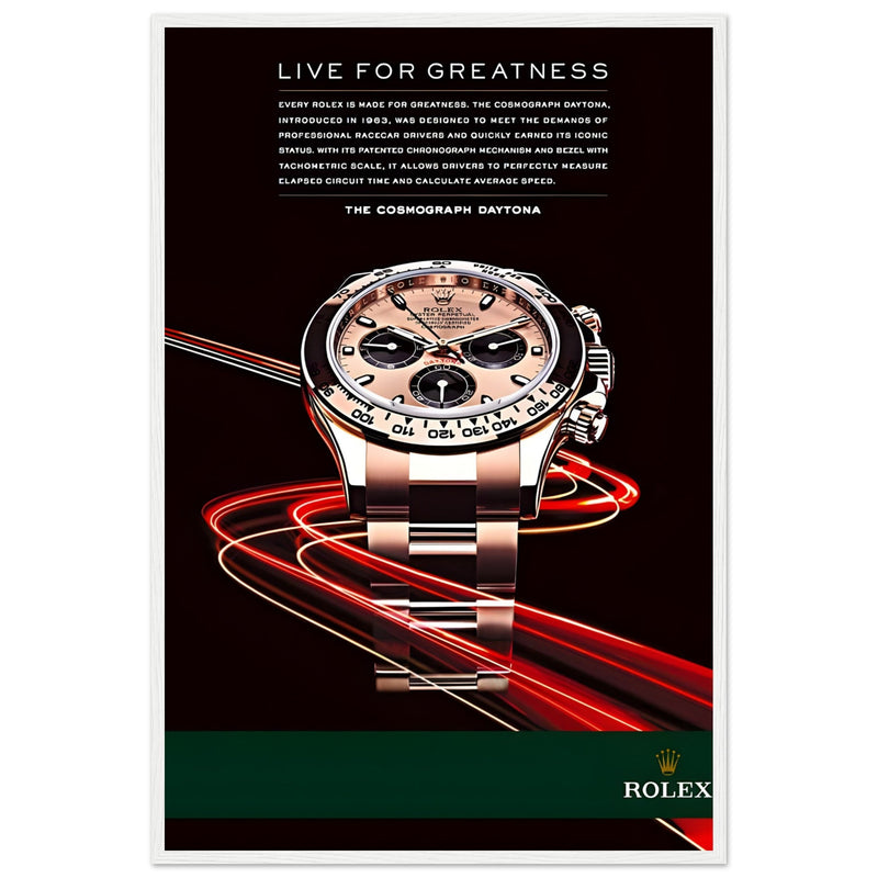 Rolex Live For Greatness Vintage Poster Ad