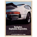 Porsche - Exclusive, Explosive, Expensive Vintage Poster