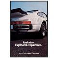 Porsche - Exclusive, Explosive, Expensive Vintage Poster