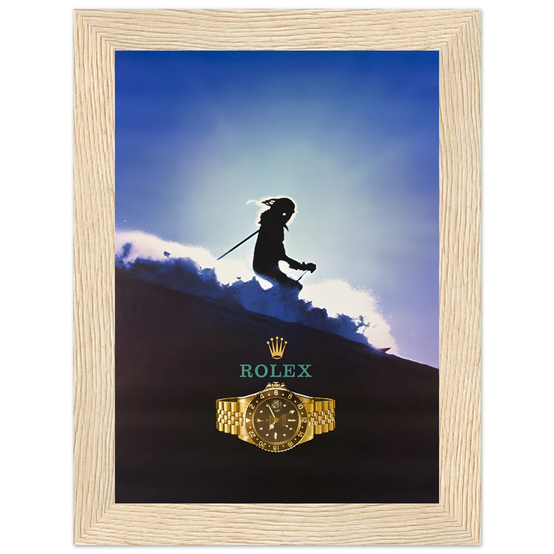 Rolex Skiing Vintage Poster Ad