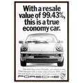 Porsche 99% Resale Price - Vintage Ad Poster