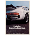 Porsche - Exclusive, Explosive, Expensive Vintage Poster