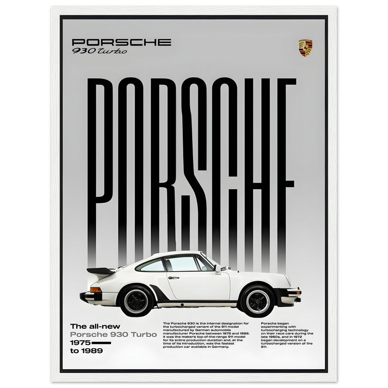 Porsche 930 Turbo 1975 Vintage Poster Ad