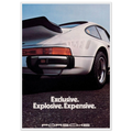 Porsche - Exclusive, Explosive, Expensive Vintage Poster