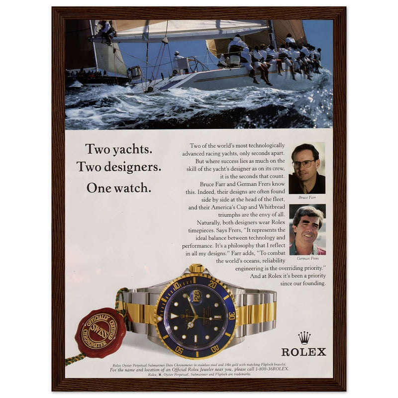 Rolex Yacht Submariner Vintage Poster Ad