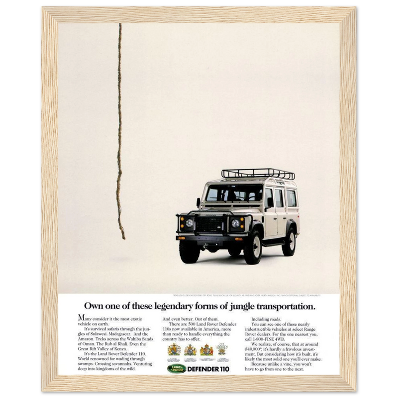 Land Rover Defender Vintage Poster