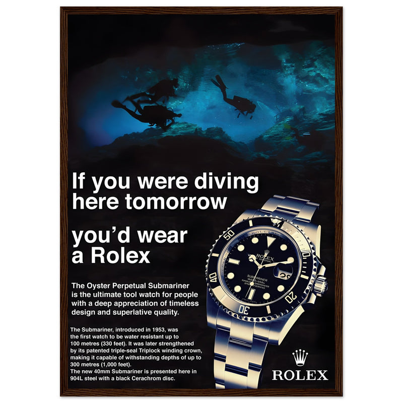 Rolex Oyster Perpetual Vintage Poster - Premium Matte