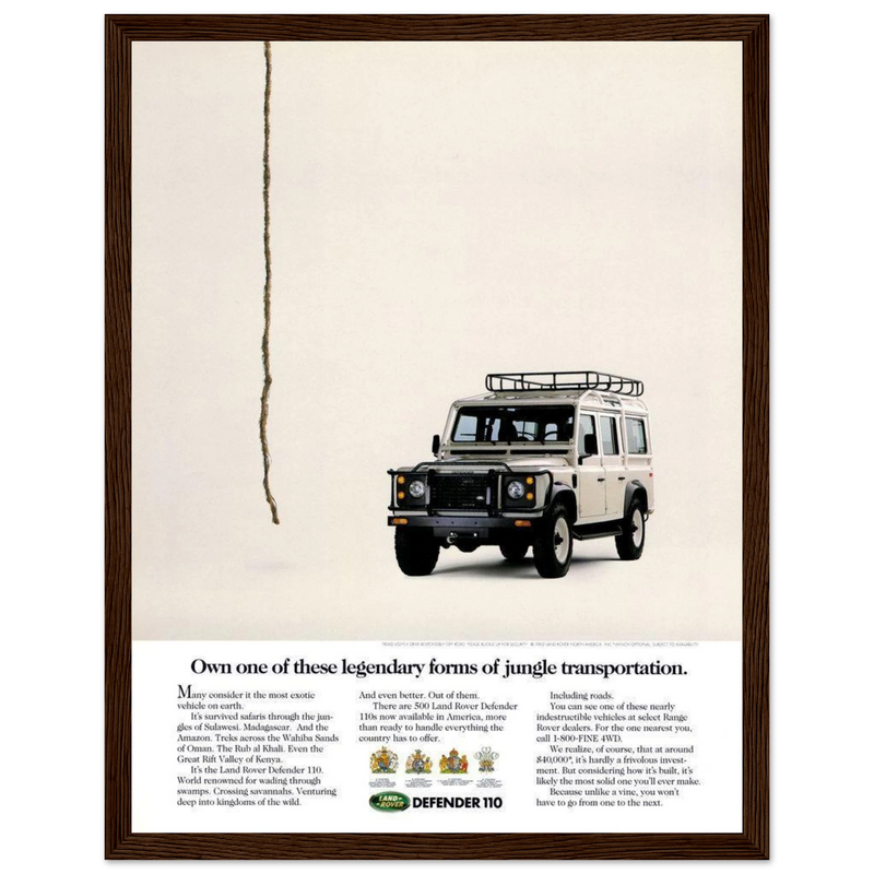 Land Rover Defender Vintage Poster