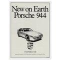 Porsche 944 New on Earth Vintage Poster Ad
