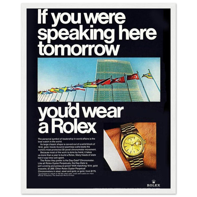 Rolex Day-Date UN Vintage Poster Ad
