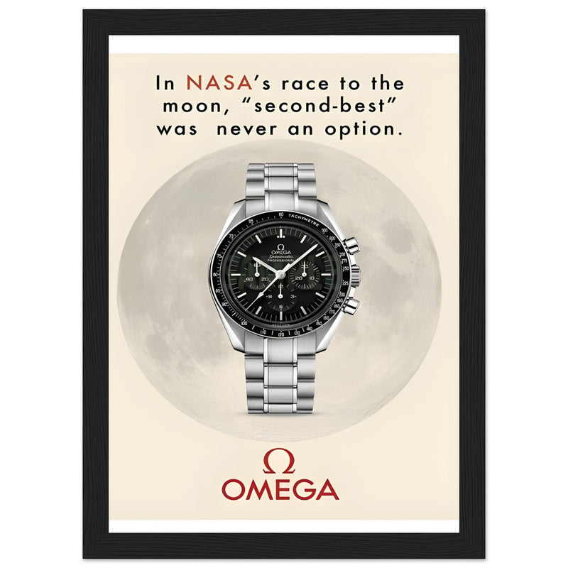 Omega Race to the Moon Vintage Poster Ad