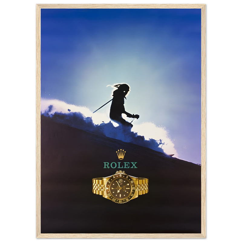Rolex Skiing Vintage Poster Ad