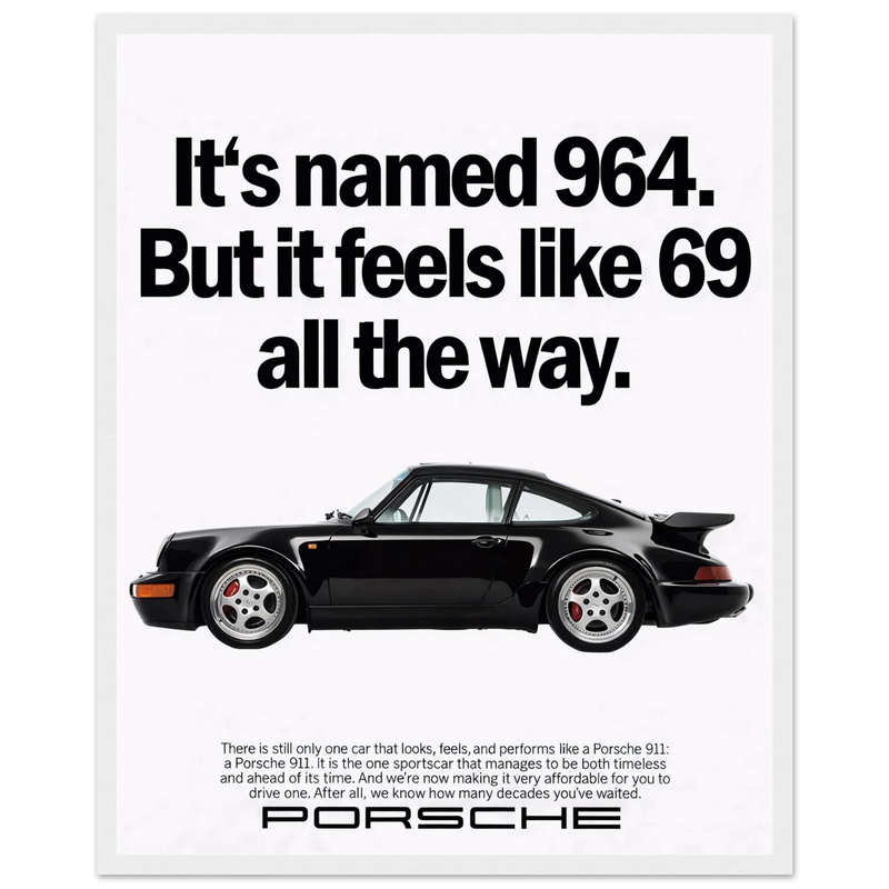 Porsche 964 - 69 Vintage Ad Poster