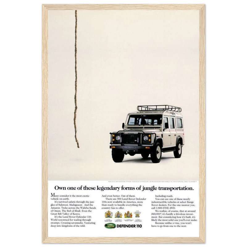 Land Rover Defender Vintage Poster