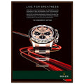 Rolex Live For Greatness Vintage Poster Ad