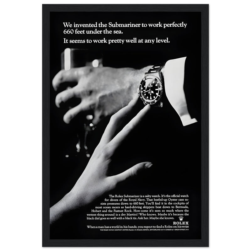Rolex Submariner Any Level Vintage Poster Ad