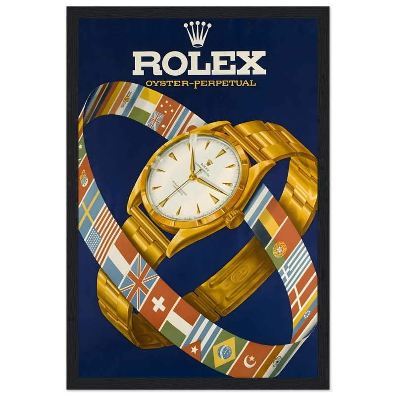 Rolex Advertising Golden Age Oyster Perpetual Vintage Poster