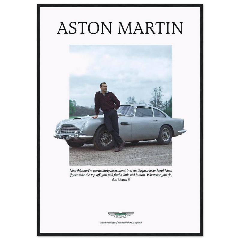 Aston Martin Vintage Poster Ad - 1964 James Bond Goldfinger