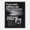 Rolex Jet Pilot Vintage Poster Ad