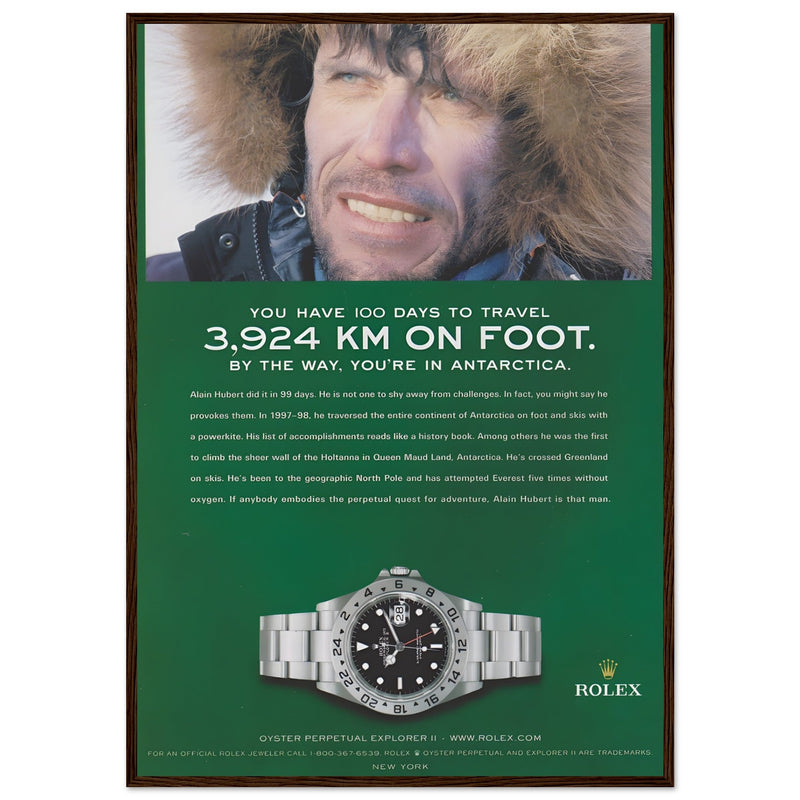 Rolex Explorer Vintage Poster Ad