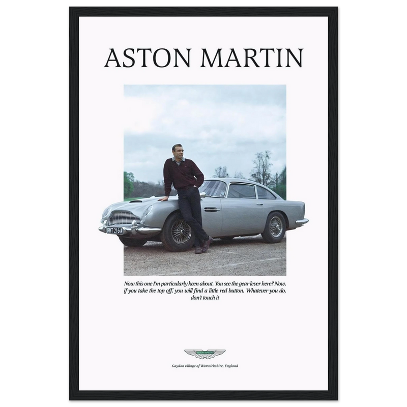 Aston Martin Vintage Poster Ad - 1964 James Bond Goldfinger