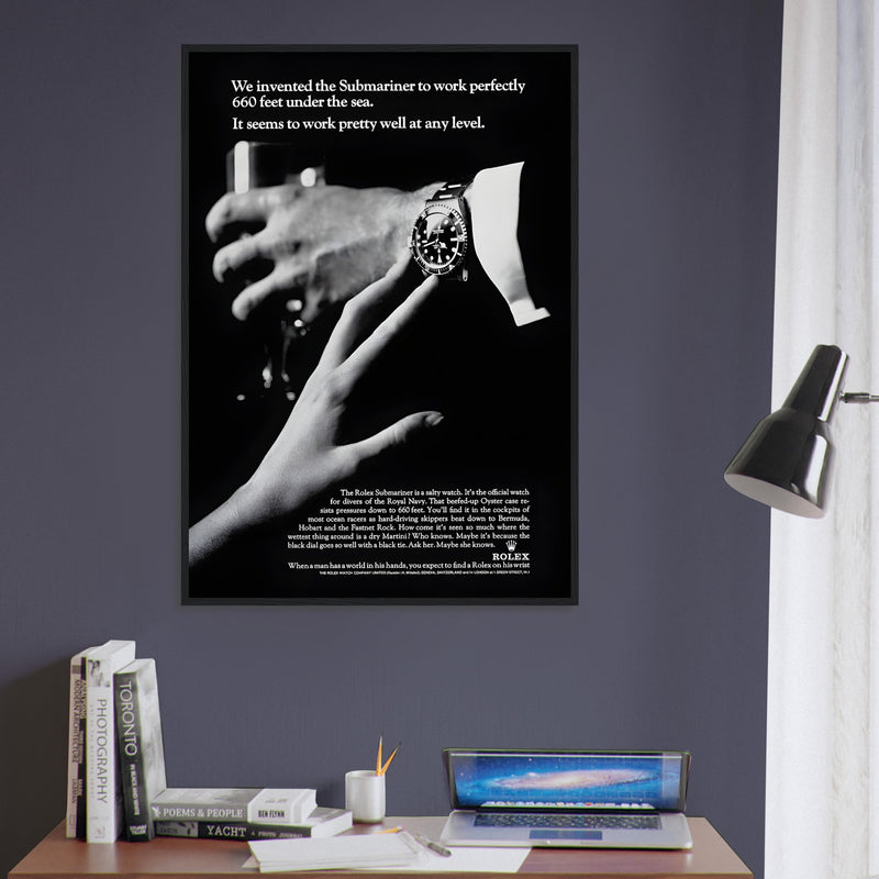Rolex Submariner Any Level Vintage Poster Ad