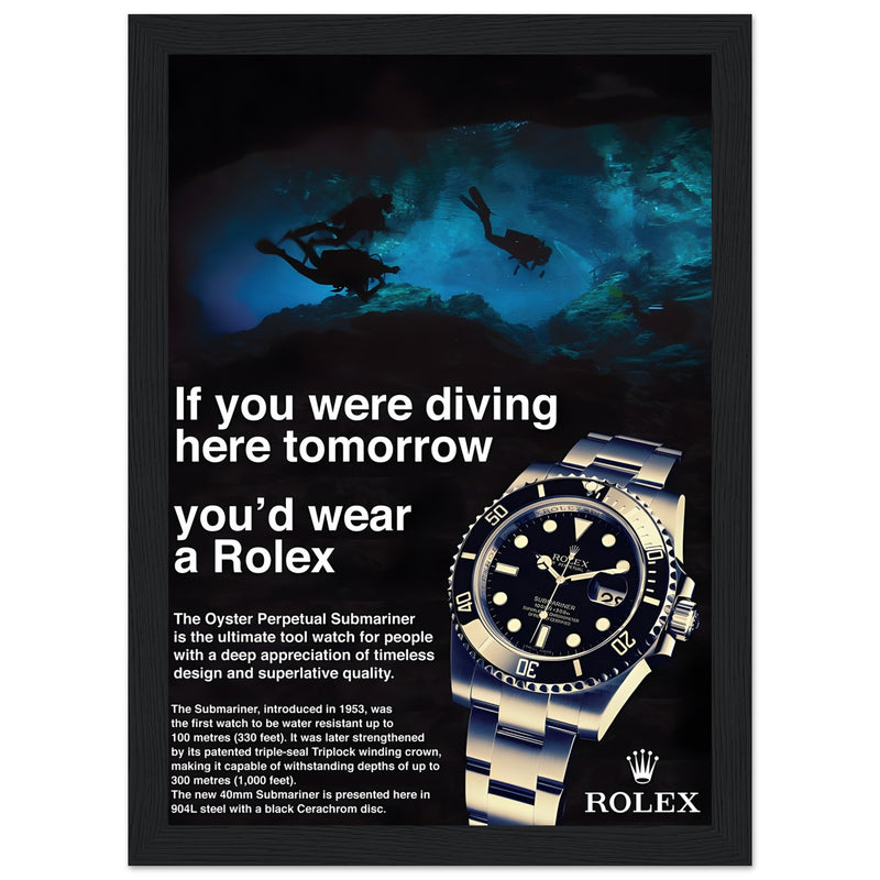 Rolex Oyster Perpetual Vintage Poster - Premium Matte