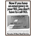 Porche 24 Road Assistance Vintage Poster Ad