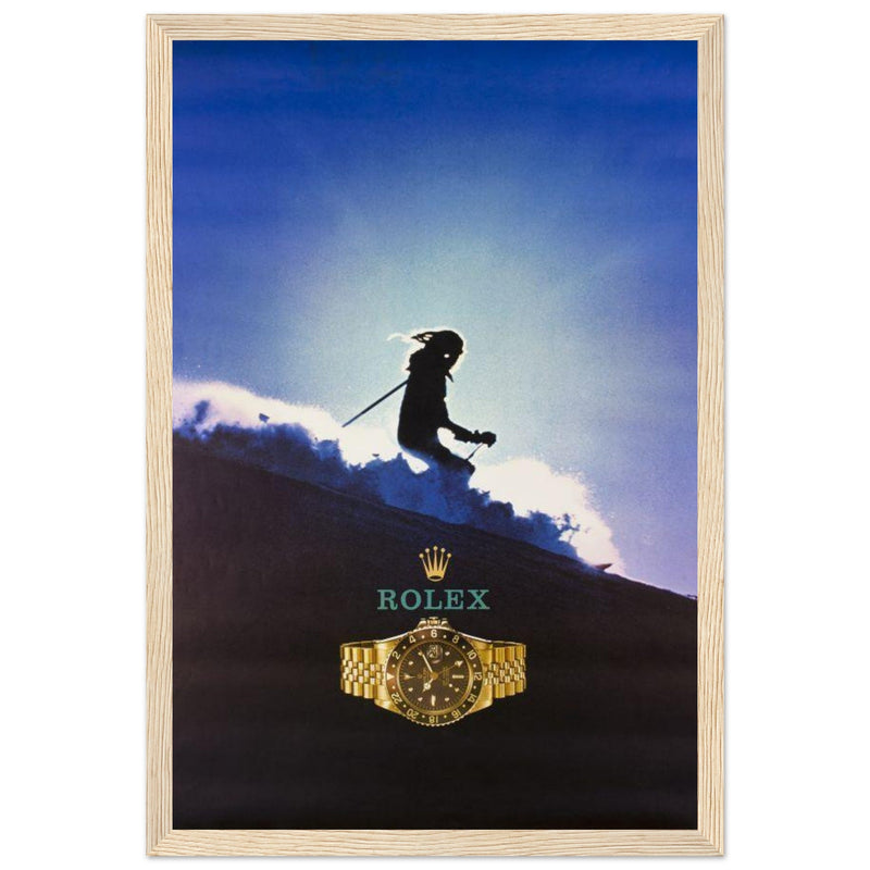 Rolex Skiing Vintage Poster Ad